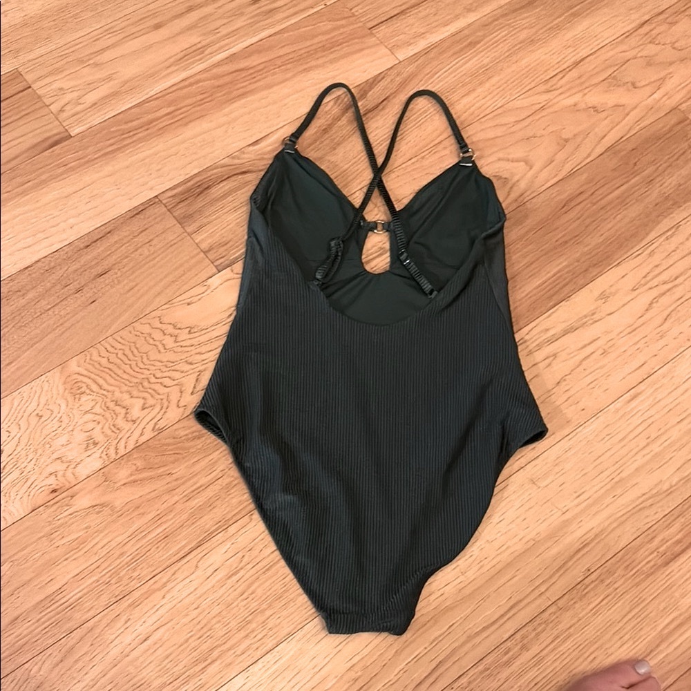 Aerie Dark Green One-Piece Swimsuit Size M - Picture 3 of 5